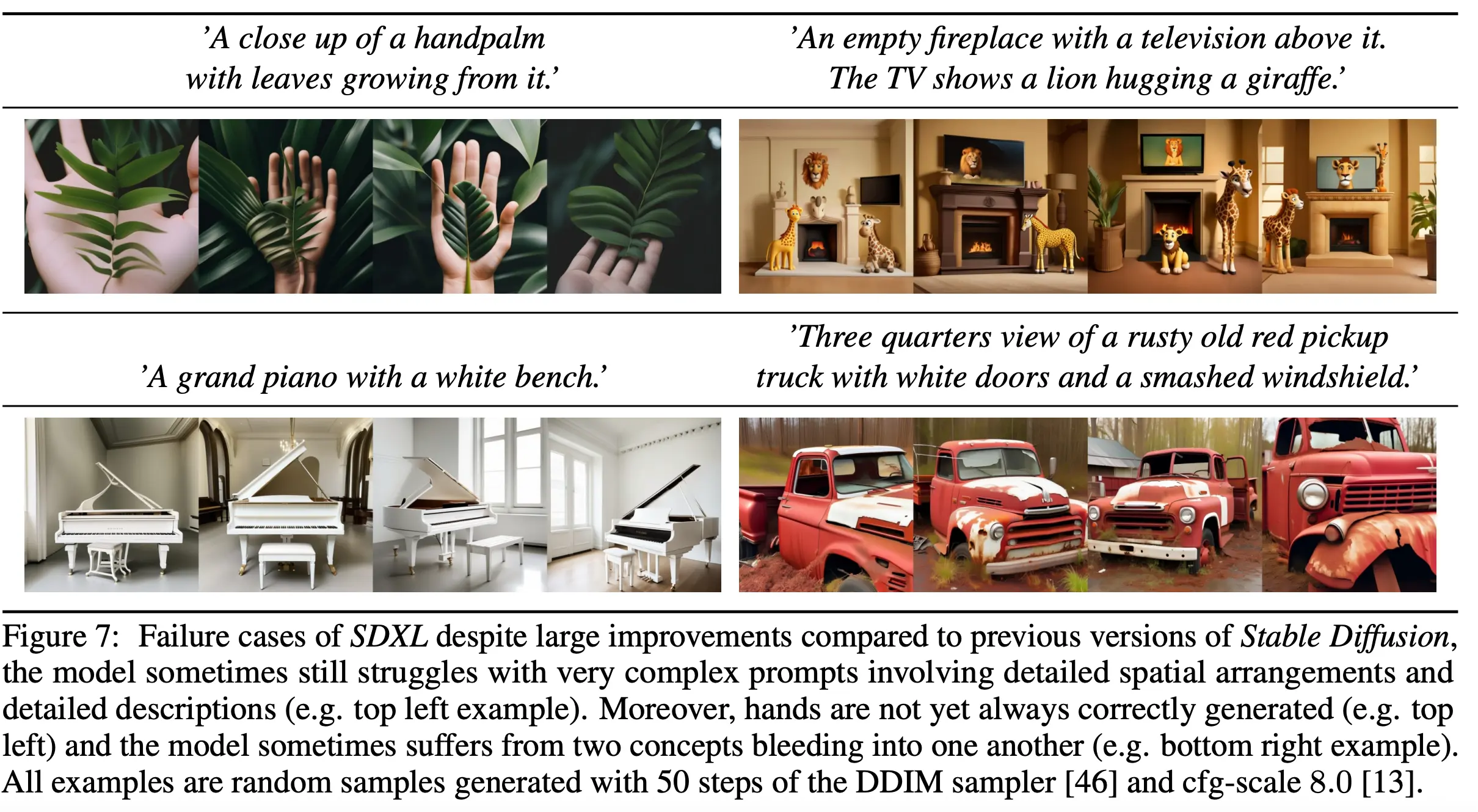 Examples of Failures Cases in Image Synthesis